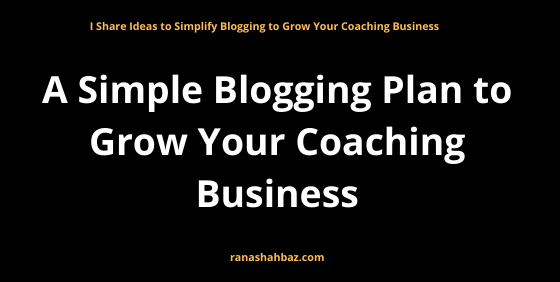 blogging plan
